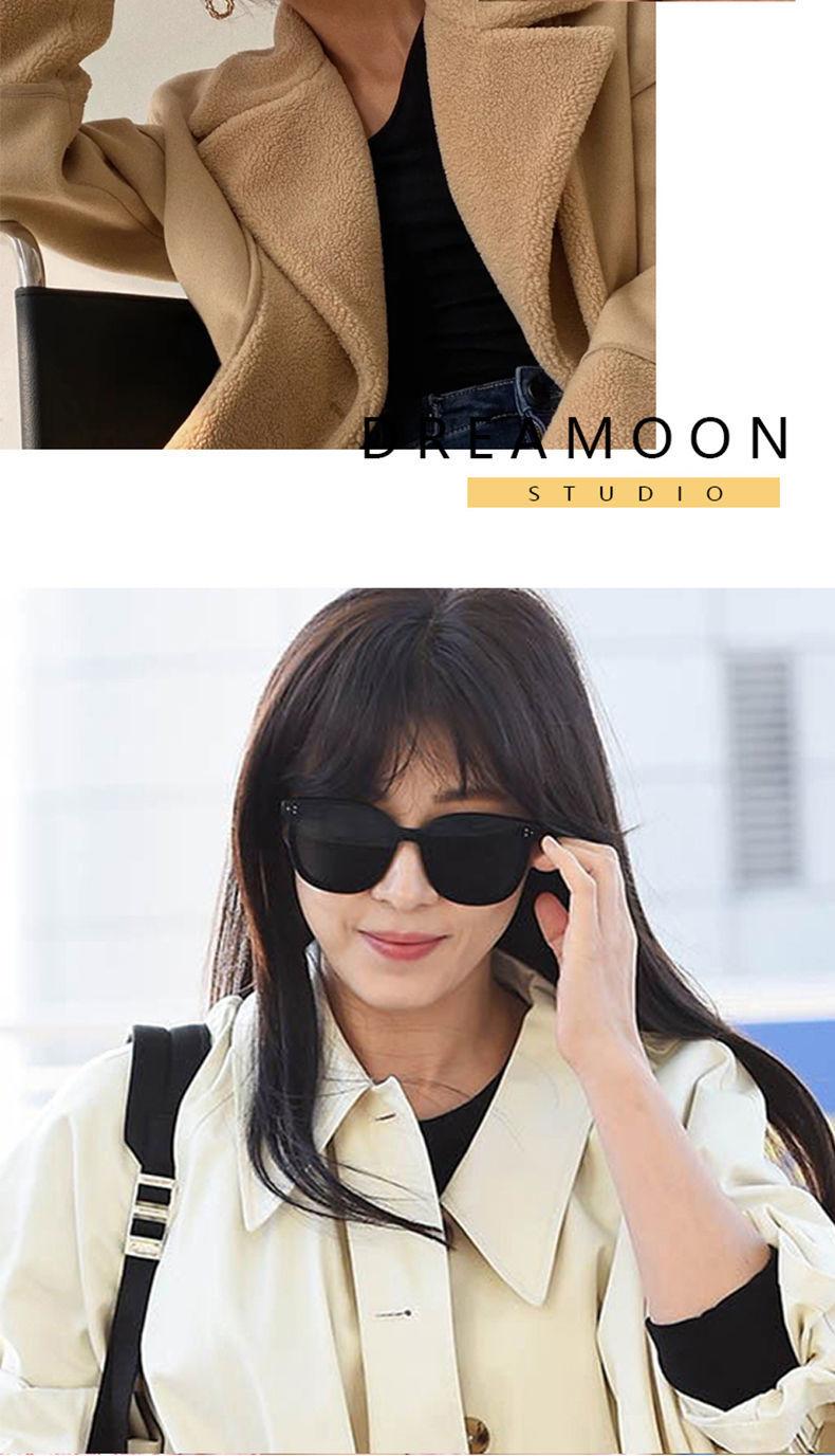 Product Introduction of Cermin Mata Hitam, Instafamous, Untuk Wanita dan Lelaki, Bingkai Super Besar, Bentuk Bulat, Perlindungan UV Persegi, Gaya Retro Langsing, Sesuai untuk Muka Besar, Fesyen Eyewear Sunglasses 8