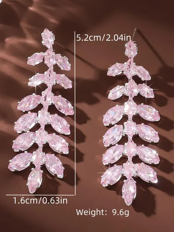 Artificial Crystal Decor Dangle Earrings, Elegant Jewelry for Women for Party, Daily Decor, Trendy All-match & Exquisite Jewelry for Birthday Gift 1