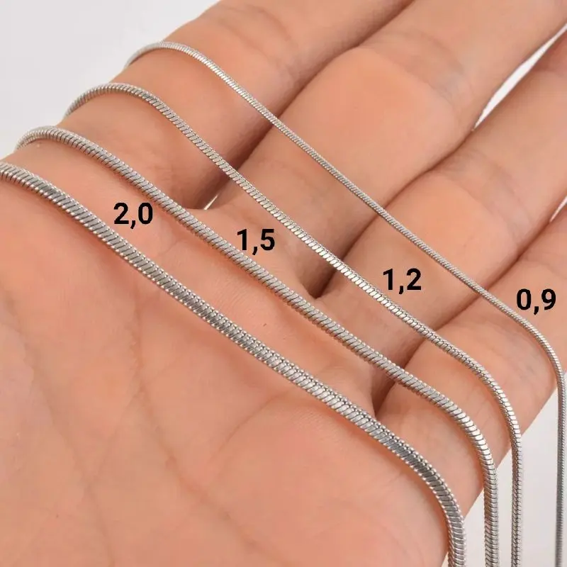 KALUNG KOTAK  SILVER1,2 DAN 0,9  FASHION PRIA WANITA