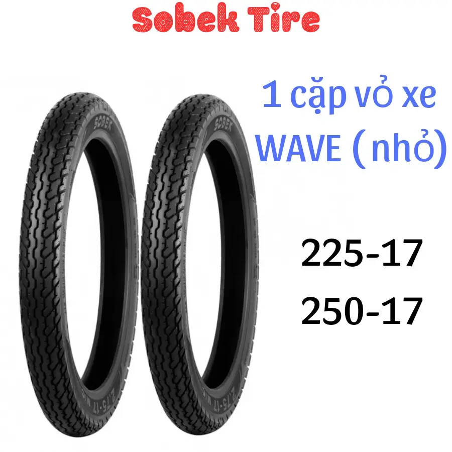 1 Cặp vỏ Sobek 225-17 , 250-17 dành cho xe Wave ( nhỏ) Cao Su