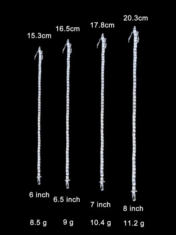 Minimalist Temperament Solid Color Zircon Decor Tennis Bracelet, Fashionable Jewelry for Women & Men, Trendy All-match & Exquisite Jewelry for Birthday Gift 1