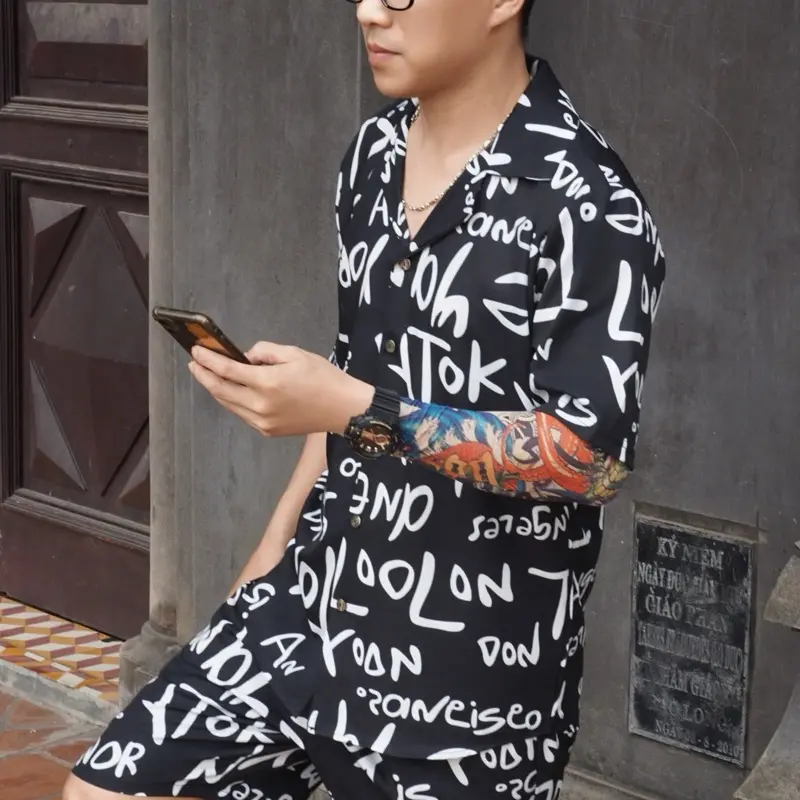 Bộ Sơ Mi Lụa Cộc Tay Nam . Bộ Pijama Nam Chất Liệu Cao Cấp Không Nhăn Dúm Mặc Cực Mát Hot Hit Xu Hướng Đi Biển Năm 2025 đồ  bộ  cho  nam  mặc  tại  nhà bộ  nam 2