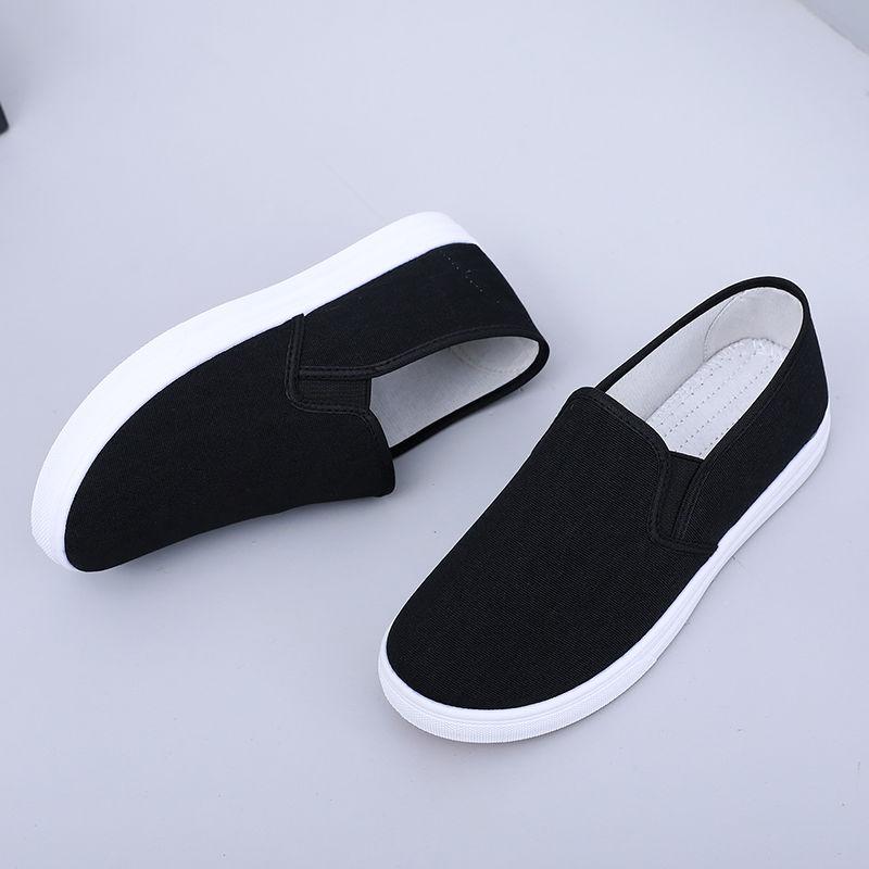 Giày Vải Lao Động Bắc Kinh, Giày Nam Và Nữ, Phẳng Màu Trắng, Không Trơn Trượt, Giày Thường Ngày Cổ Thấp, Giày Y Tá, Thoáng Khí, Dễ Phối Đồ, Giày Trắng, Năm 2023 3