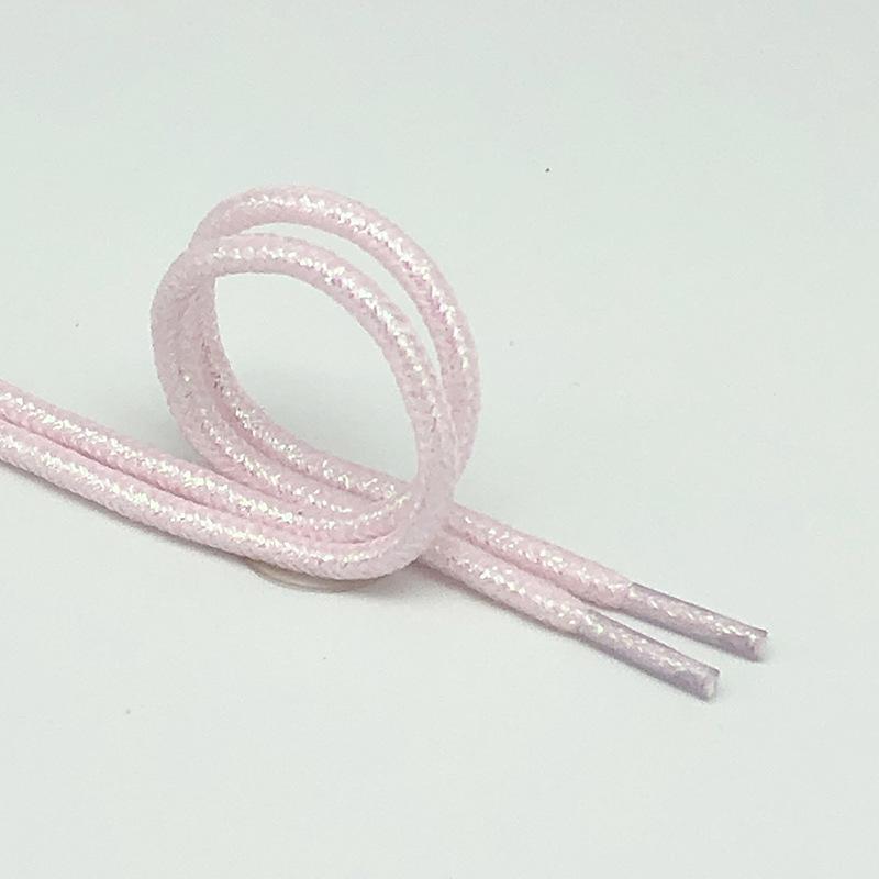 Product Introduction of New Round Colorful Shoelaces Glitter White Shoelaces of sneakers Metallic Shiny gold  silver Flat shoe laces sports running Lace 21