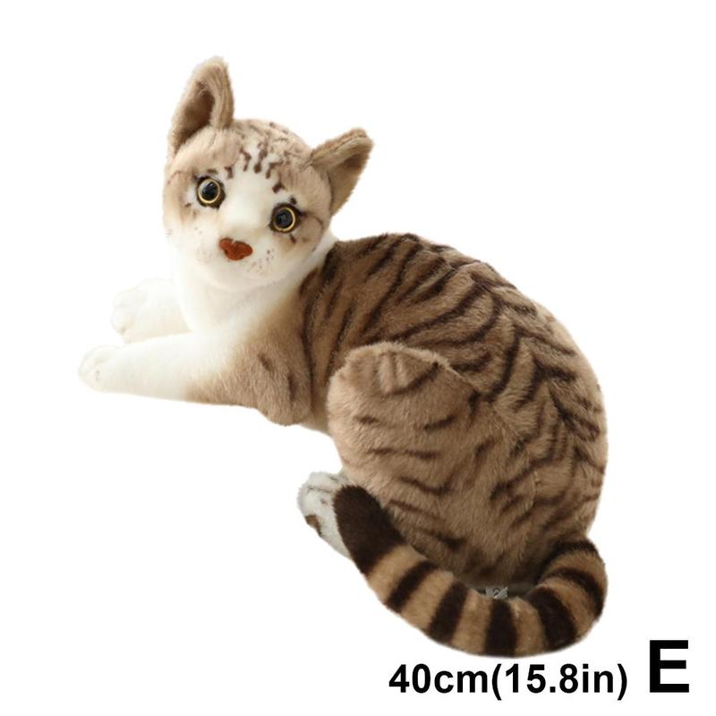Product Introduction of Simulation Cat Plush Toy Simulation Cat Realistic Short Plush Doll Doll Cat F8F6 31