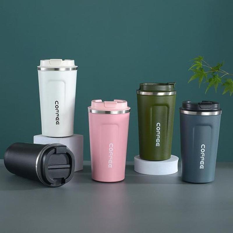 Bình Nước Cầm Tay Coffee Dung Tích 510ml Kiểu Dáng Châu Âu Sang Trọng Ly Nước Cầm Tay Tiện Lợi Có Nút Chống Tràn Đổ Nước binh giu nhiet