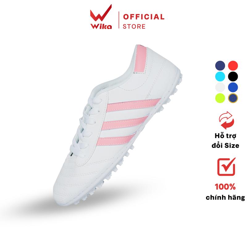 Giày bóng đá Wika 3 sọc Tặng kèm tất - Lưu ý đặt tăng 1 size Sneaker Sport Nam Đá Banh Tập Thể Dục Giày Thể Thao