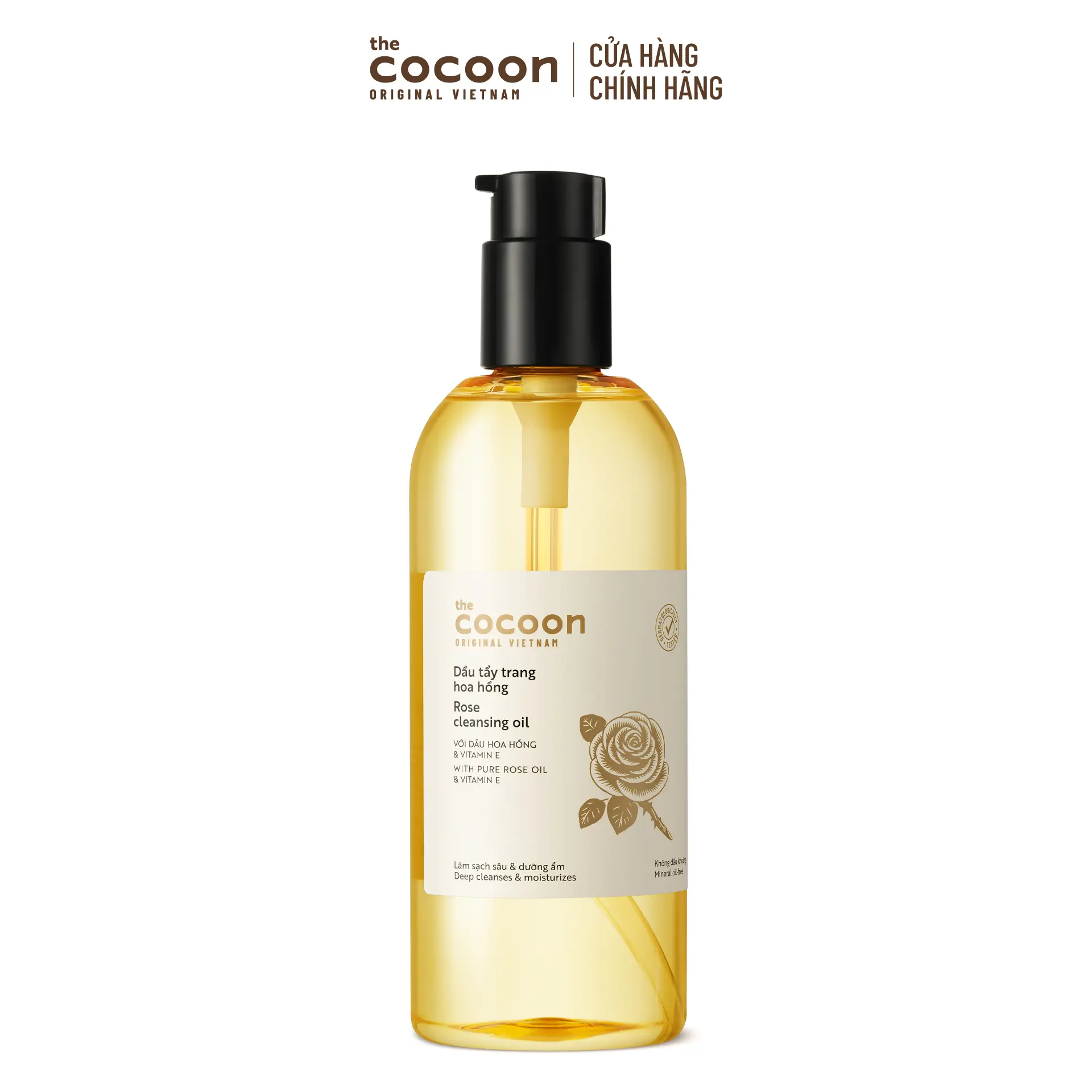Ảnh đại diện Bigsize Dầu tẩy trang hoa hồng Cocoon tẩy sạch makeup chuyên nghiệp & dưỡng ẩm 310ml