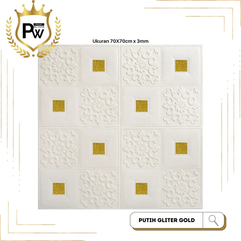 PAKET 10 LEMBAR [SERI C - 3MM] Wallfoam Dinding Dekorasi Ruangan 3D / Wallpaper Foam Motif Batik Untuk Plavon 2