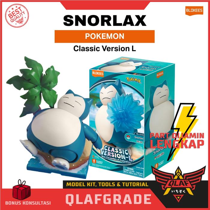 Gambar Blokees Snorlax POKEMON Classic Version L - model kit action figure mainan robot dari Wahkhilaf Kota Surabaya Tokopedia