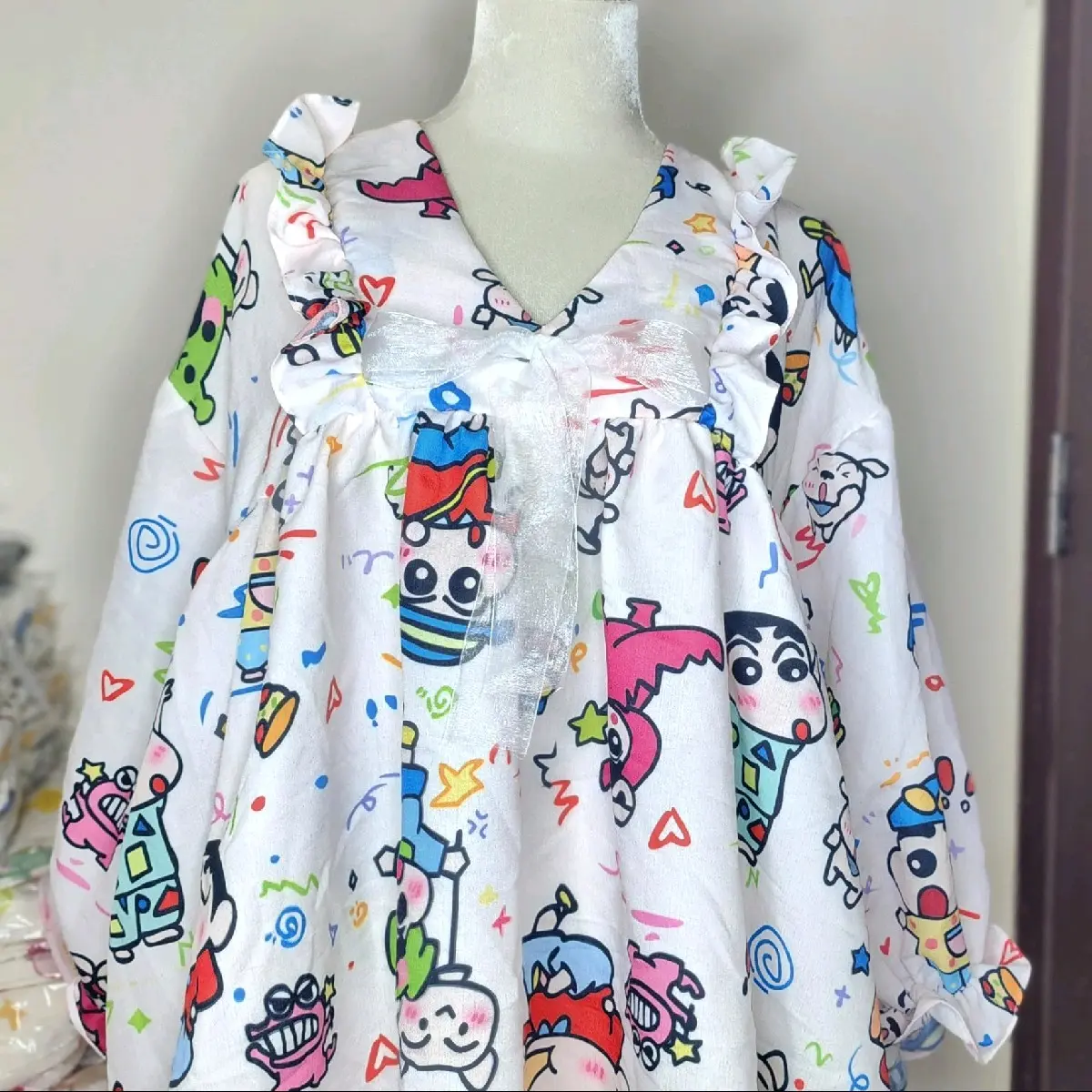 Set Áo Babydoll kèm quần Họa Tiết Dễ Thương