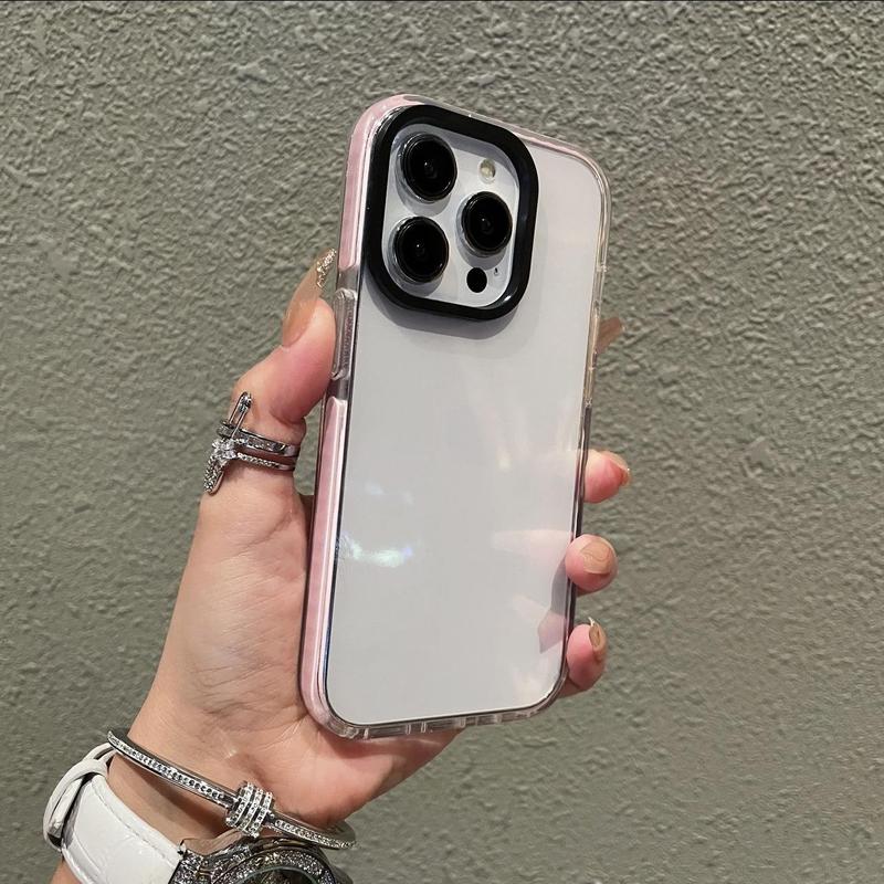 Clear Phone Case with Hollow Design, Anti-fall Mobile Phone Case, Shockproof Cases Cover Phone Cases Compatible with iPhone X 11 12 13 14 15 Pro Max 8