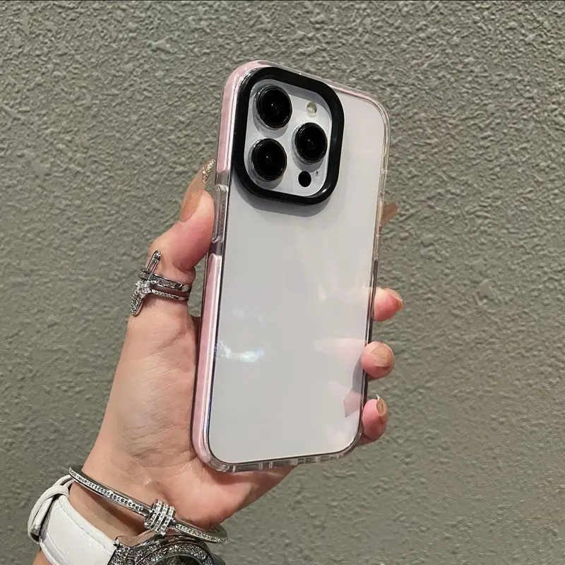 Clear Phone Case with Hollow Design, Anti-fall Mobile Phone Case, Shockproof Cases Cover Phone Cases Compatible with iPhone X 11 12 13 14 15 Pro Max 8