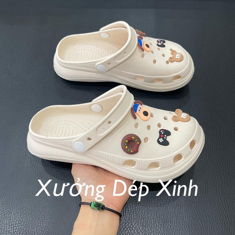 Dép sandal đế xuồng, Sục cross đế độn 3cm Nữ DéP Shoes GiàY