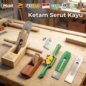 FEIBAO Ketam Pengerok Kayu 40mm - 300mm Presisi Profesional Alat Serut Kayu Manual Baja Karbon Tajam Premium