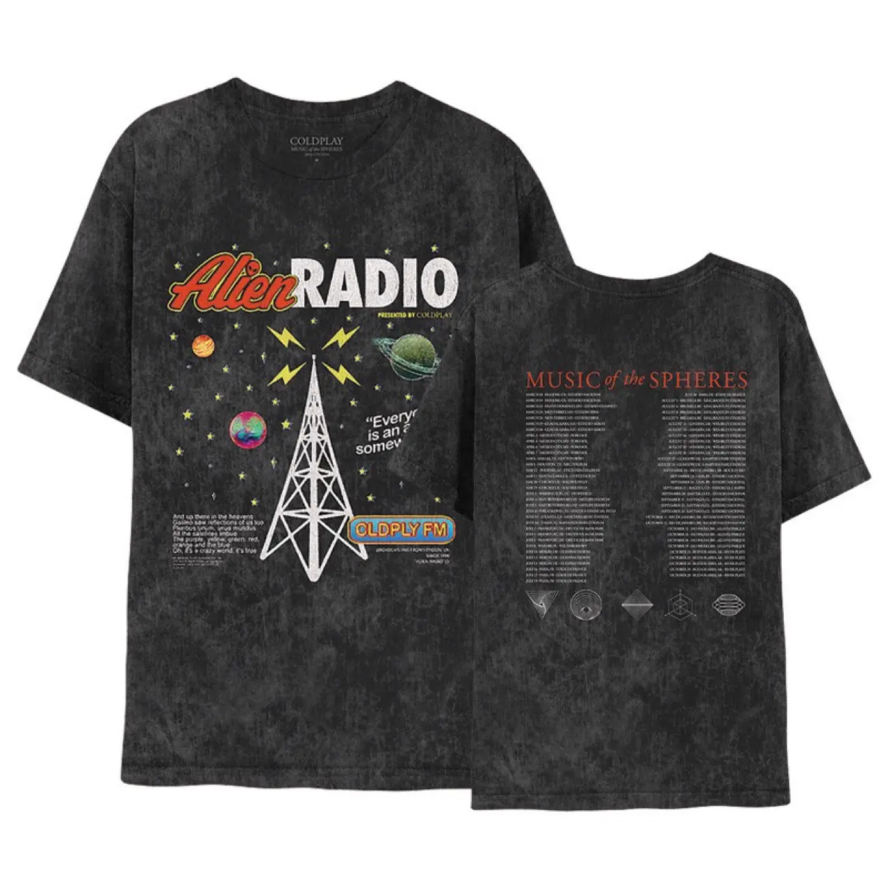 New Coldplay World Tour T-Shirt Y2K Style Unisex Street Fashion Top