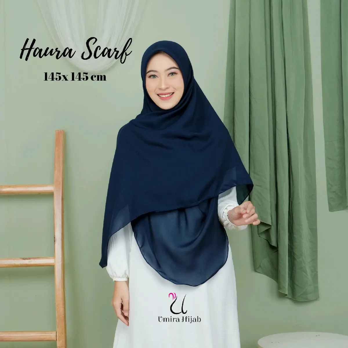 XL HAURA SCARF HIJAB MALAY JUMBO Polycotton Oval Empat Nyaman Segi Square