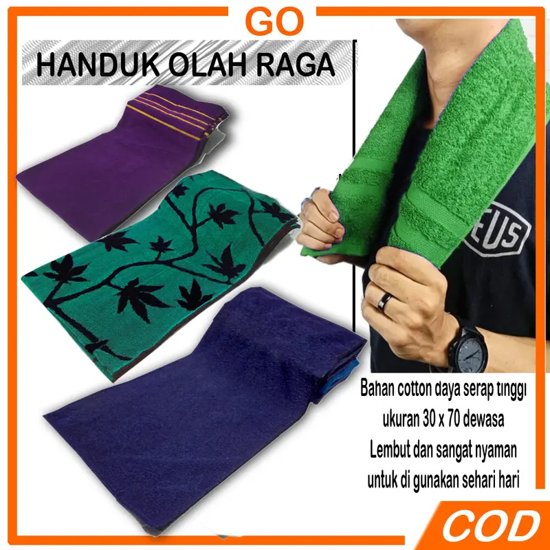 2 pcs Handuk Leher motif bunga - Handuk Travel ukuran 30 x 70 1