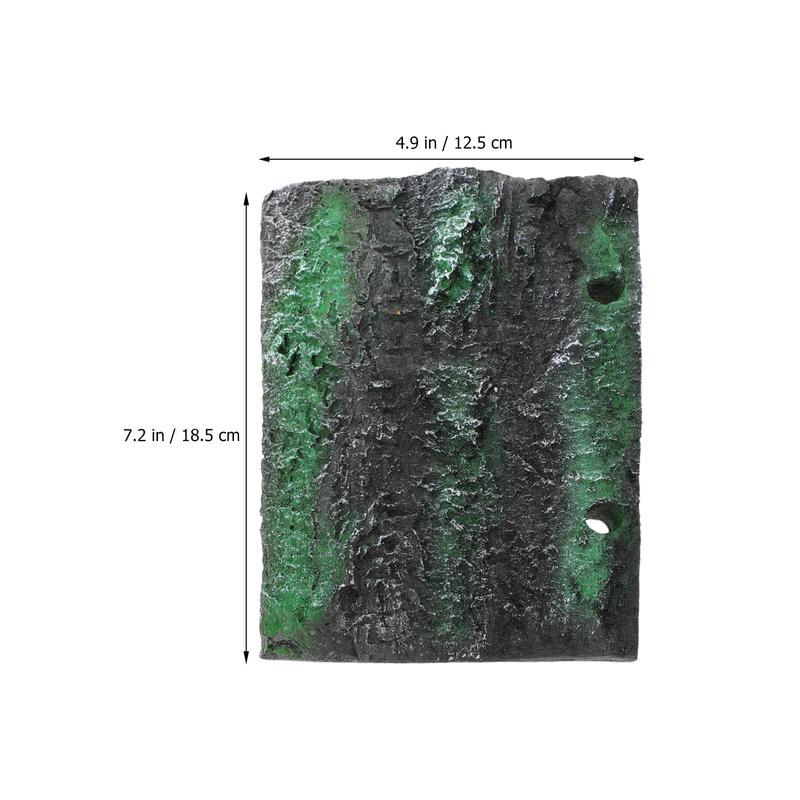 Turtle Lifting Platform Aquarium Ornament Simulation Bark Turtles Terrace Float Tortoise Floating Fish Tank Decorations Environmentally Friendly Foam Material 18.5X12.5X17CM Green 2
