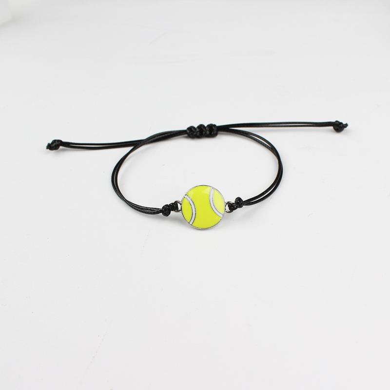 Product Introduction of Cross-Border Hot-Selling Handmade Woven Baseball Soccer Basketball Volleyball Alloy Bracelet Source Factory Wholesale 13