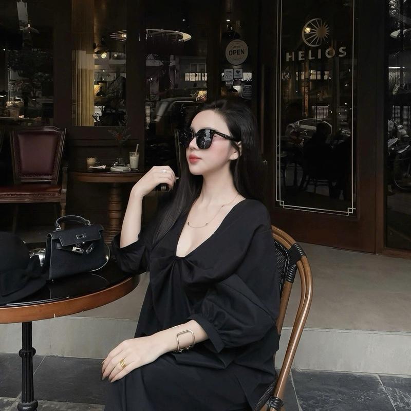 Set ( Áo + Chân Váy ) Áo Thô Tay Lửng Phối Chân Váy Dài Dành Cho Nữ By Trang Mun J1 1