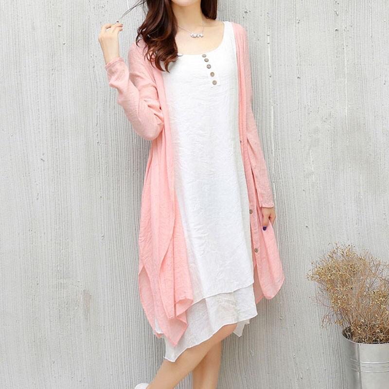 Set váy chất lanh tơ 0