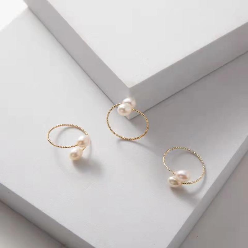 Nhẫn Ngọc Trai Nước Ngọt, Đeo Tự Nhiên, Phù Hợp Với Mọi Phụ Kiện Thời Trang Nữ 0