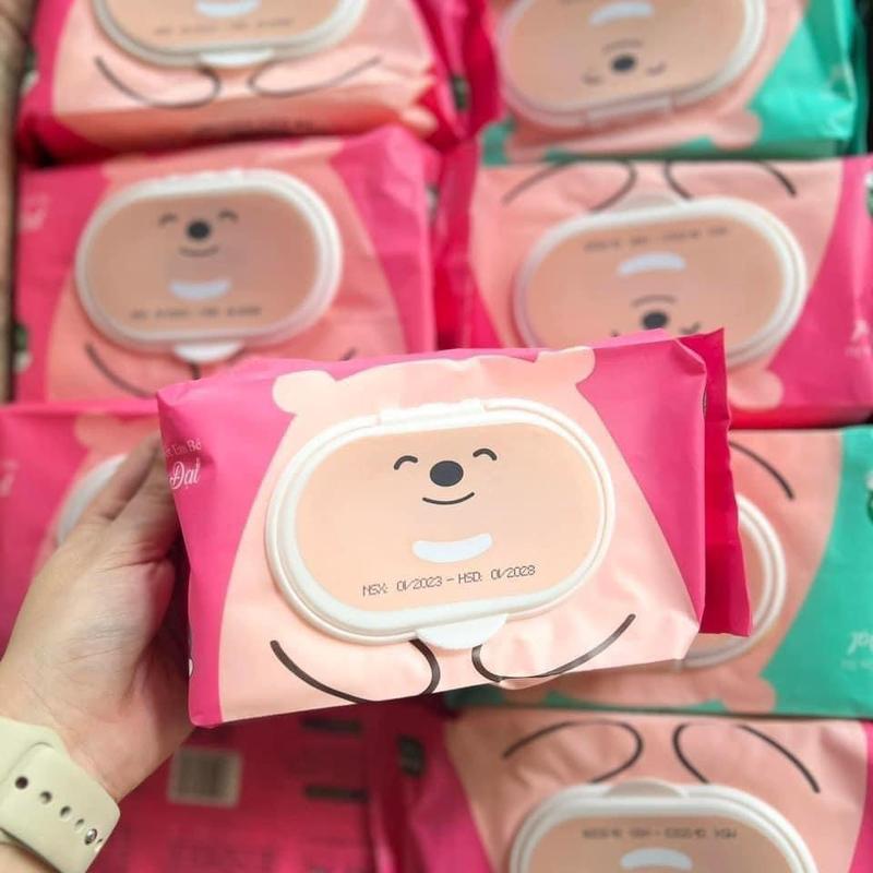 COMBO 5 gói khăn ướt gấu béo phú đạt (1 gói 400g an toàn cho bé , tặng 10 chiếc khẩu trang 5d) 5