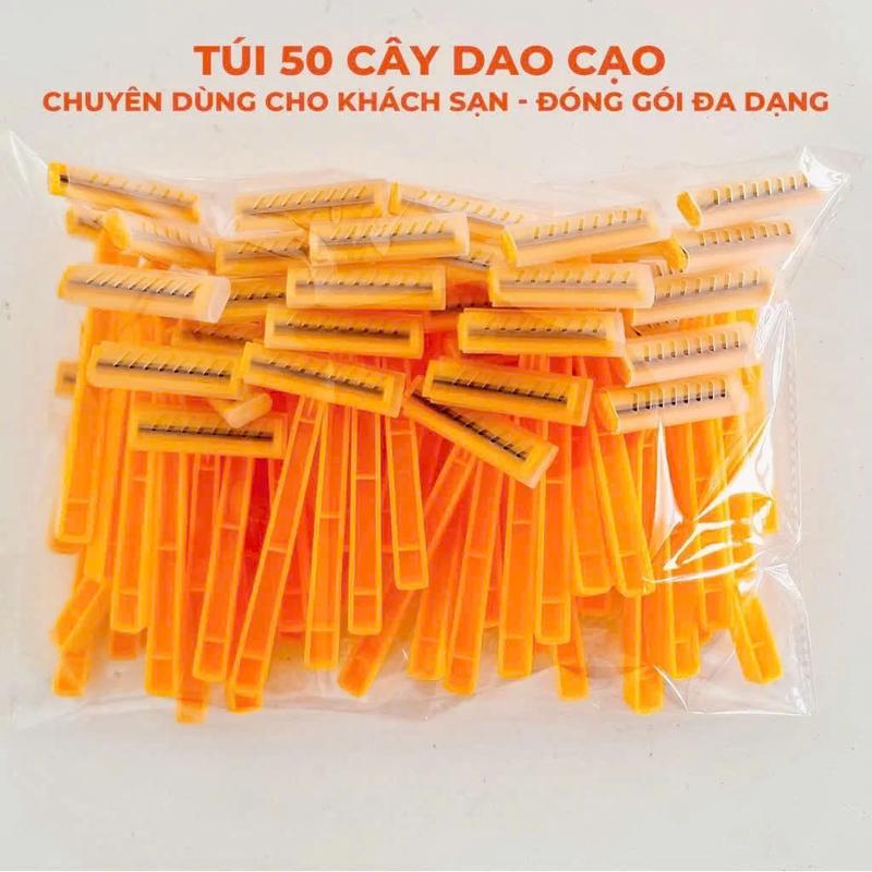 [ CAM ] Bịch 50 Cây Dao Cạo Râu - Túi Siêu Tiết Kiệm , Nhựa Cao Cấp Bền Bỉ