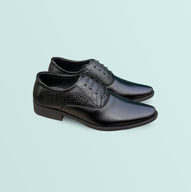 Giày Tây Nam Công Sở buộc dây, Da Bò, Tặng Kèm 1 Đôi Tất và 1 Đôi Lót Giày Hương Quế