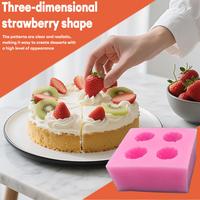 Gambar 【Apligod】Simulasi 3D Cetakan Silikon Stroberi Buah Coklat Lilin Fondant Sabun Buatan Tangan - Pink dari Apligod Kota Bekasi 2 Tokopedia