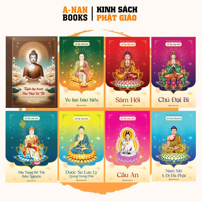 Sổ chép kinh, Vở chép Kinh Địa Tạng, Dược Sư, Sám Hối, Vu Lan, Cầu An, Chú Đại Bi, Hồng Danh, Tranh Phật - TTQ Biên Soạn