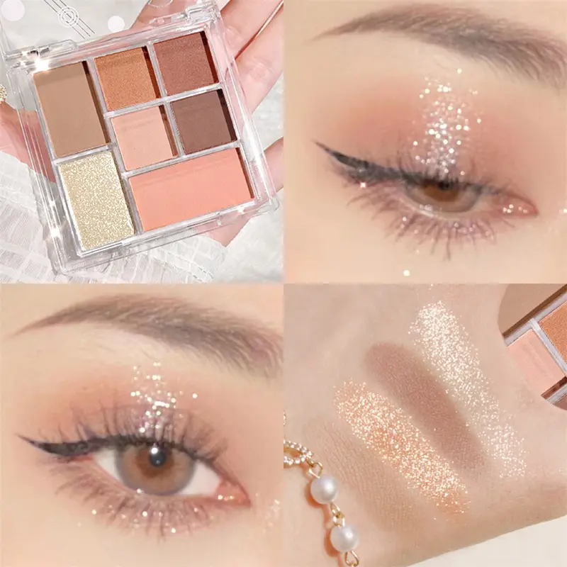 Lacenina-Bảng Phấn Mắt Lấp Lánh Mờ 7 Màu, Màu Đất, Ngọc Trai, Sáng Bóng, Mềm Mịn, Ánh Sáng Lung Linh Nằm, Tằm, Làm Sáng, Bút Đánh Dấu, Đường Viền Khuôn Mặt, Phấn Má Hồng, Trang Điểm, Đôi Mắt Quyến Rũ 0