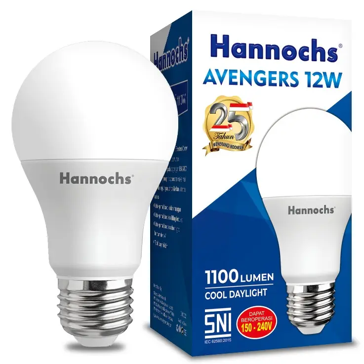 Hannochs Avengers Bohlam Lampu LED 3-5-7-9-12-15 Watt Cool Daylight Putih