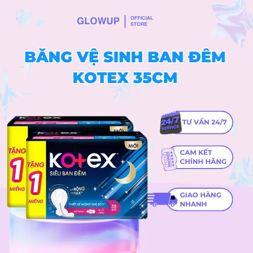 Băng Vệ Sinh Kotex Siêu Ban Đêm Chống Tràn 35cm