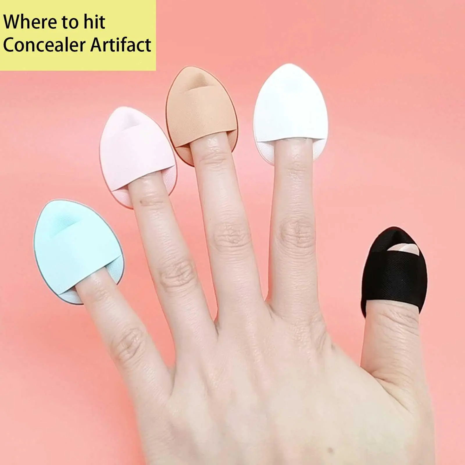 Mini Size Finger Puff Makeup Sponge Concealer Foundation Detail Puff Thumb Air Cushion Cosmetic Puff