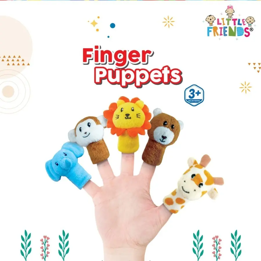 LITTLE FRIENDS Finger Puppets Boneka Jari Mainan Bayi Edukatif
