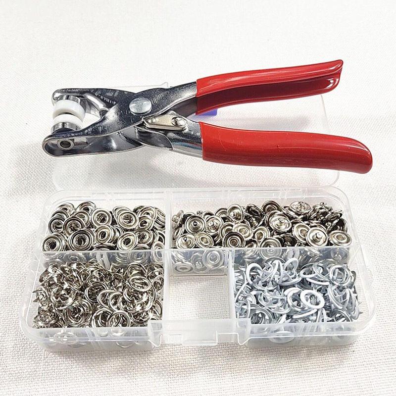 BỘ KÌM BẤM CÚC KHUY ÁO Loại 1 kèm hộp 100 chi tiết cúc áo, Dụng cụ bấm khuy đa năng