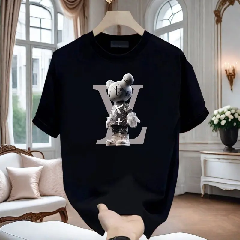 Áo Cotton Nguyên Chất, Hạng Nặng, ngắn Tay, Phong Cách Mùa Hè, Dễ Phối Đồ, Hợp Xu hướng, Dáng Rộng Vừa Vặn, Unisex, Thoáng Khí, Cao Cấp, Thích Hợp Cho Nam Và Nữ