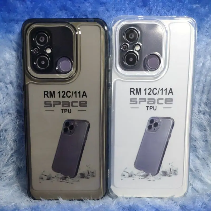 Soft Case Original Space Transparan Xiaomi Redmi 12C/Redmi 11A/POCO C55 Silikon+Protec Camera