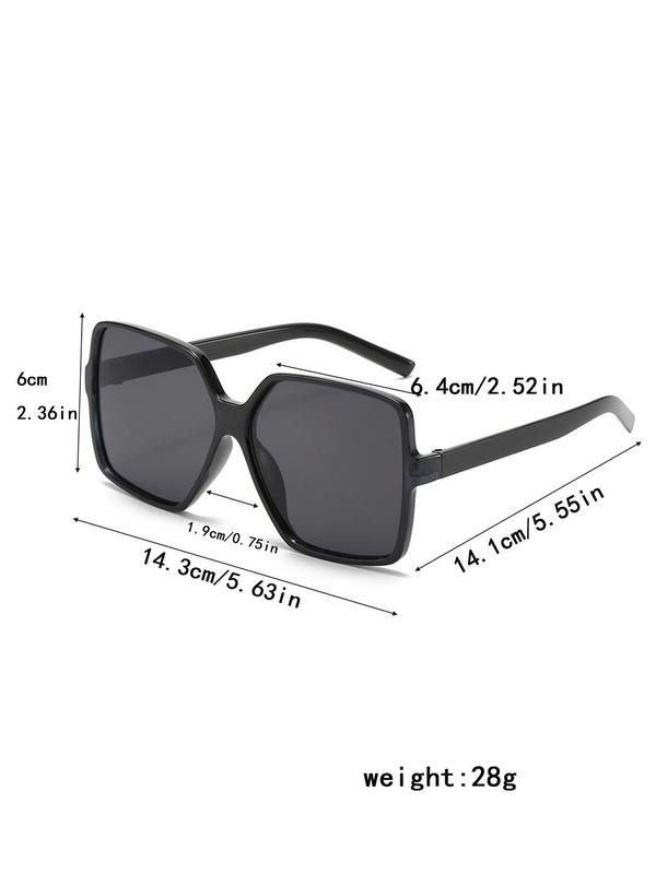 Rich Girl Sunglasses, Modern Simple Ombre Large Frame Vacation Sunglasses for Everyday Use, Trendy Casual Sunglasses, Fashion Black Eyeglass for Outdoor Activities, Travel Accessories, Women 3