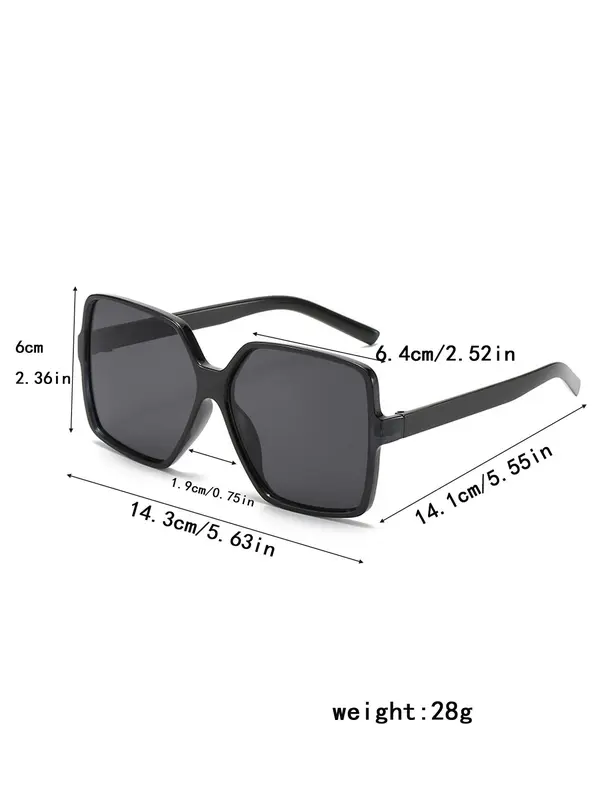 Casual Large-frame Rectangular Gradient Stylish Decorative Eyeglasses, Perfect for Stylish Men and Women Suitable for Summer Travel and Photography 3