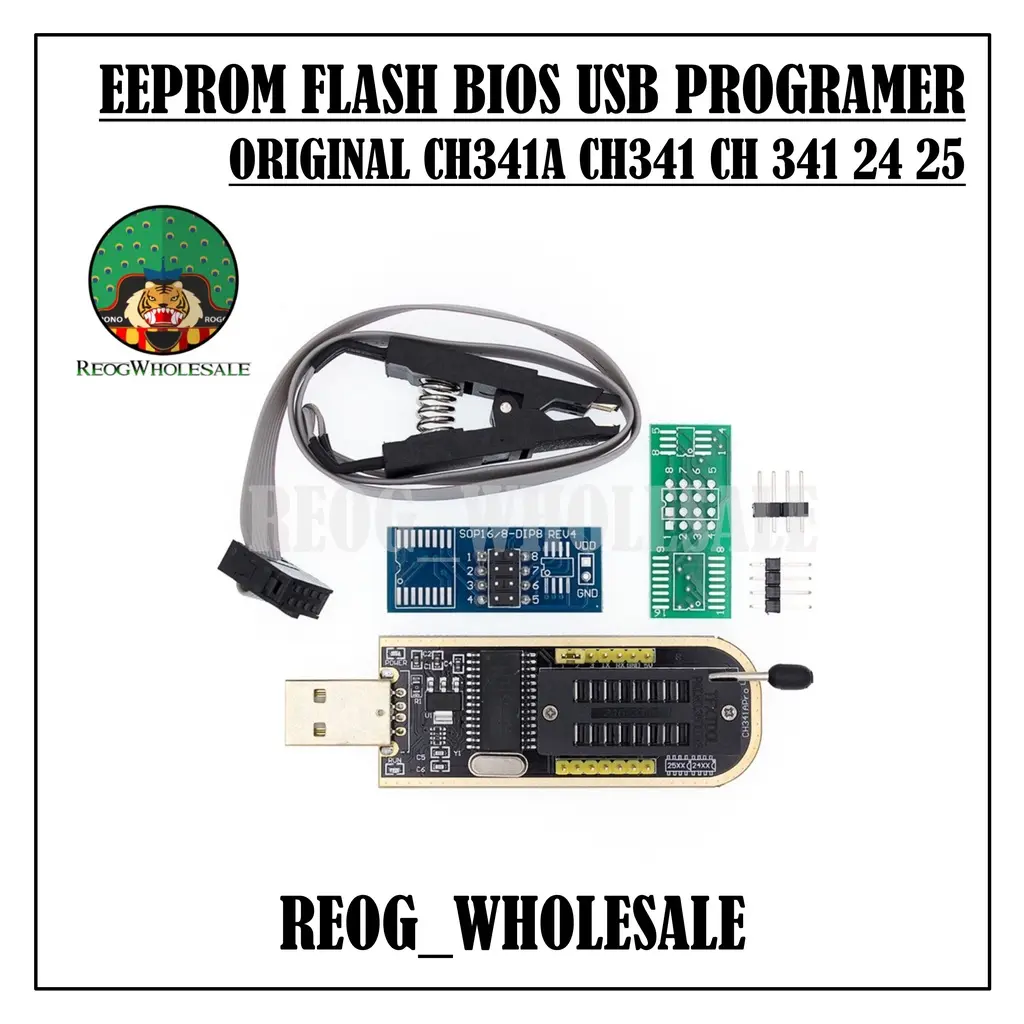 ORIGINAL CH341A CH341 CH 341 24 25 SERIES EEPROM FLASH BIOS USB PROGRAMER Dengan Klip Uji Untuk Eeprom 93cxx/25cxx/24cxx