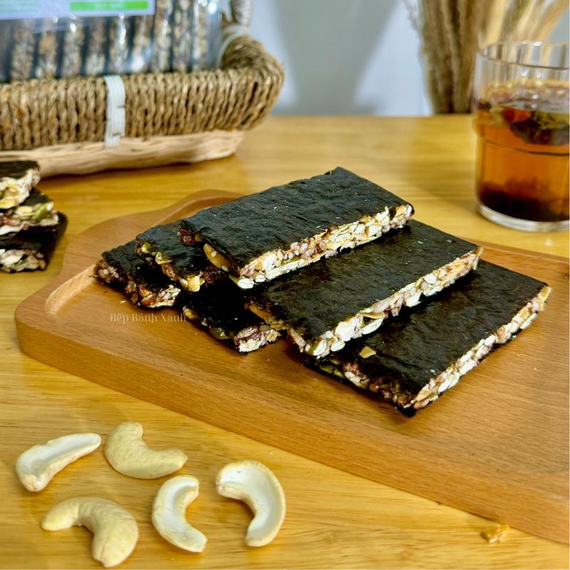 500g Rong biển kẹp hạt dinh dưỡng - không đường, Snack ăn vặt healthy, ăn chay, ăn sáng, quà biếu Food bánh  mix rong  biển
