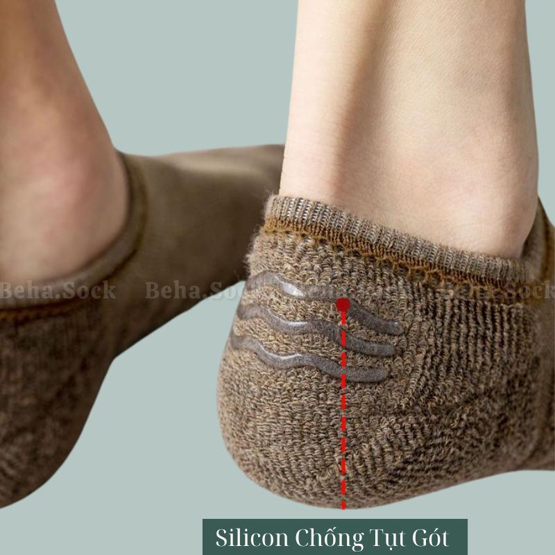 Set 10 Đôi Tất Vớ Lười Nam Thiết Kế Lớp Lông Dày Dặn 5