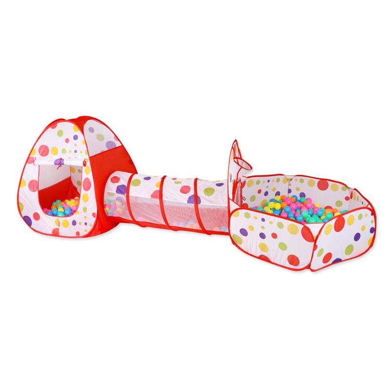 Children's Tent Crawling Game Tunnel Cabin Boys and Girls Baby House Playing Toy Play House Ocean Ball Pool 1