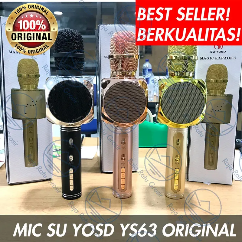 MIC SU YOSD YS63 ORIGINAL Portable Wireless Microphone Speaker Karaoke Bluetooth 1
