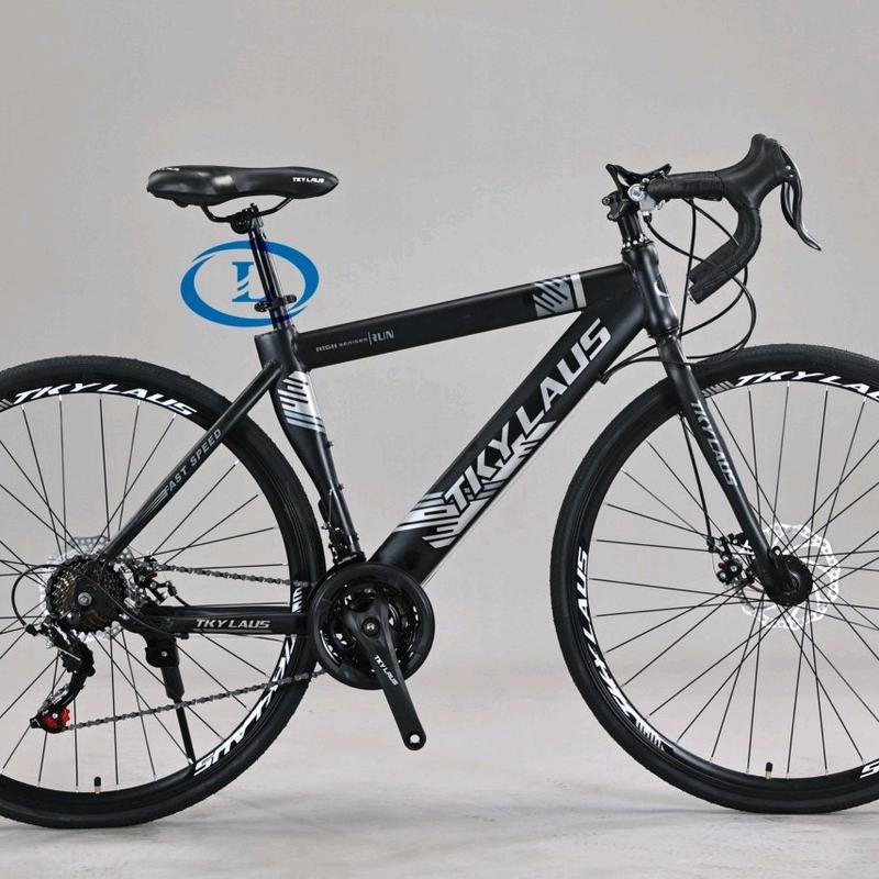 xe thể thao , tay lái cong mẫu xe đua , có tay phanh phụ. thương hiệu TKYLAUS.  đề SHIMANO 21 tốc độ Xe Đạp