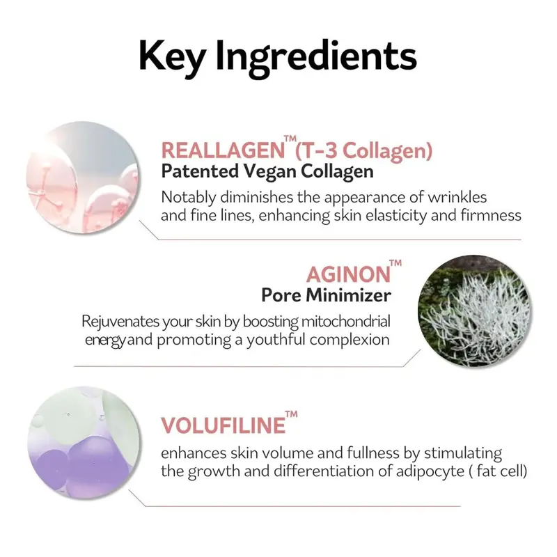 Kem Phát Sáng Collagen Cho Em Bé Với Cọ, Mặt Nạ Da Collagen Lột, Đàn Hồi Và Sức Mạnh, Da Phát Sáng, Collagen Aginon Volufiline, Bọc, Gói Mặt Nạ Lột Cho Mặt, Hàng Mới Về 2