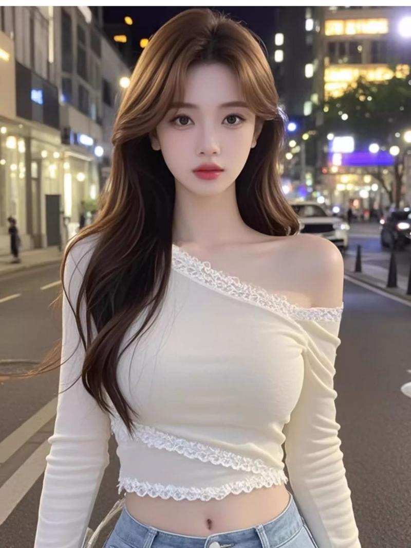 Product Introduction of Áo Thun Tay Áo, Phong Cách Cô Gái Nóng Bỏng, Cổ Áo Chéo, Khâu Ren, Dành Cho Nữ, Hàng Mới Về, Thiết Kế Dễ Thương Và Gợi Cảm, Kiểu Trễ Vai Thanh Lịch, Mỏng Vừa Vặn, Áo Ngắn Top Women 4